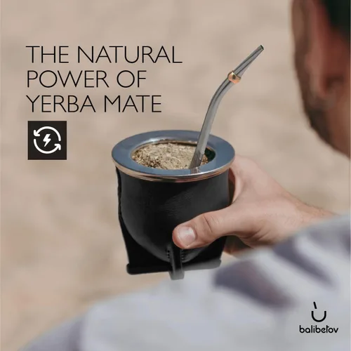 Miniatura 7 de BALIBETOV Juego de calabaza Yerba Mate – Taza mate envuelta en cuero hecha a mano (Vaqueta) con popote de acero inoxidable y cepillo de limpieza