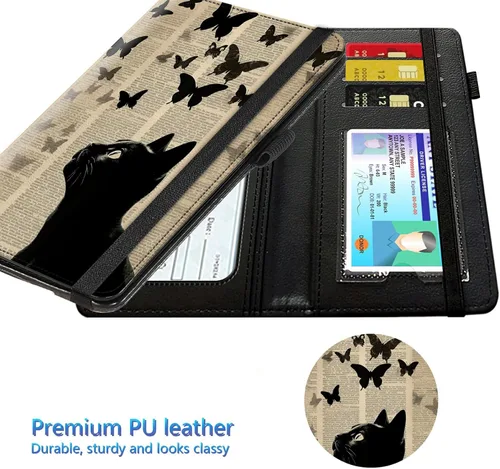 Miniatura 127 de Funda para chequera para hombres y mujeres, cartera de cuero RFID con ranuras para tarjetas de crédito, soporte de cheques duplicados personales