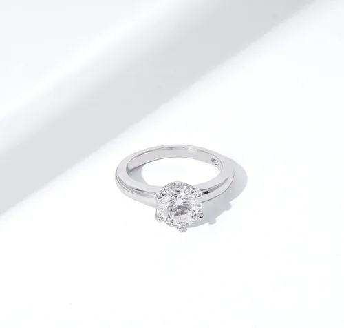 Miniatura 6 de Tienda Collection Sterling Silver Solitaire Ring set with Round Infinite Elements Cubic Zirconia