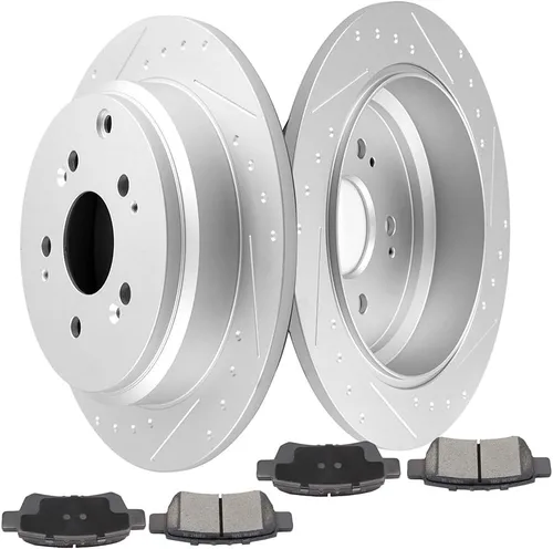 Miniatura 30 de SCITOO Brake Kits For Jeep For Cherokee 1999-2001,For TJ 1999-2006,For Jeep For Wrangler 2000-2006 Front Drilled & Slotted Disc Brakes Rotors and
