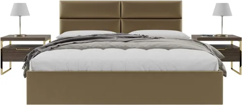 Miniatura 60 de Vänt - Paneles tapizados de cabecera para montar en la pared, diseño Isabelle, 60 x 23 pulgadas, configuración de 4 paneles individuales, Cuero