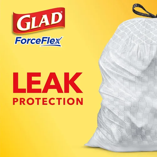 Miniatura 3 de Glad ForceFlex - Bolsas de basura altas con cordón, bolsas de basura blancas de 13 galones para basura de cocina alta, lavanda mediterránea