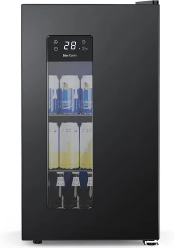 Miniatura 7 de COWSAR Refrigerador de vino de 15 pulgadas para bebidas de 2.9 pies cúbicos. Refrigerador independiente o debajo del mostrador, refrigerador