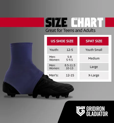 Miniatura 7 de GridIron Gladiator - Fundas de tacos, calcetines para tacos de fútbol americano, polainas para tacos de fútbol, béisbol y sóftbol Azul