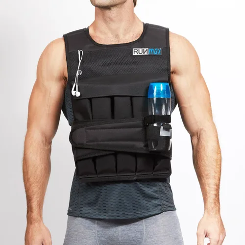 Miniatura 2 de RUNmax Chaleco con peso ajustable de 20 libras a 150 libras con opción de hombreras para hombres y mujeres