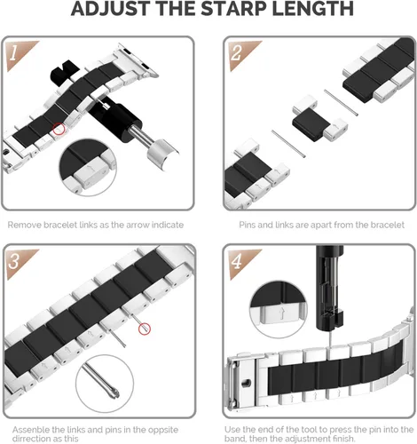 Miniatura 6 de Correa Wearlizer de repuesto para reloj Apple Watch de 38 mm, 40 mm, 42 mm, 44 mm (1.49 pulgadas, 1.57 pulgadas, 1.65 pulgadas, 1.73 pulgadas)