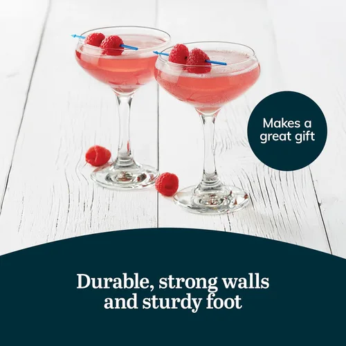 Miniatura 5 de Libbey 3055 Perception - Juego de 12 copas de cóctel de coupé, elegantes y curvas, copas de Martini Coupé de 8.5 onzas con tallo de champán