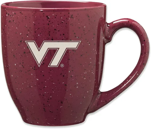 Rico Industries NCAA Virginia Tech Hokies Maroon - Taza de café de cerámica grabada con láser, color del equipo, 16 onzas