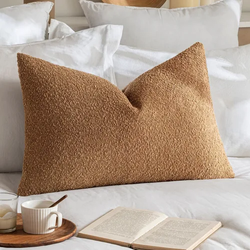 Miniatura 25 de MIULEE Funda de almohada texturizada con diseño de boucle, color azul aguamarina, funda de almohada lumbar sólida, decorativa de primavera, suave