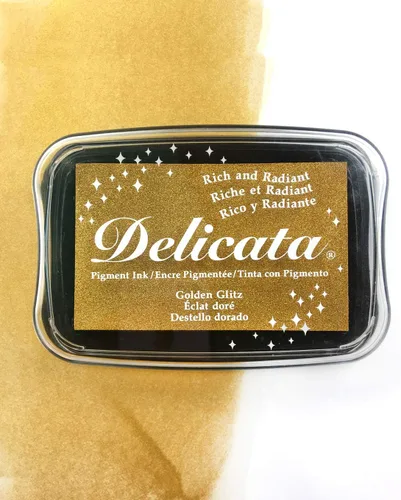 Miniatura 5 de Tsukineko Almohadilla de tinta Delicata, brillo dorado