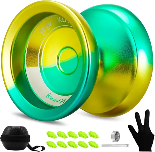 Miniatura 12 de YOYOSTUDIO Yoyo Profesional Sensible Yoyo X0312 para Niños Principiantes, Yoyo de Doble Propósito para Girar con los Dedos para Adultos con Kit