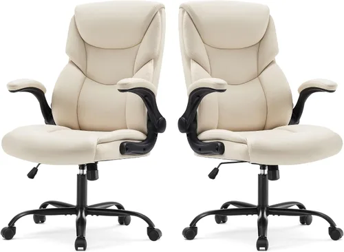 Miniatura 14 de Sweetcrispy Silla ergonómica para juegos de computadora, respaldo alto, sillas de oficina con ruedas, brazos abatibles, altura ajustable, piel