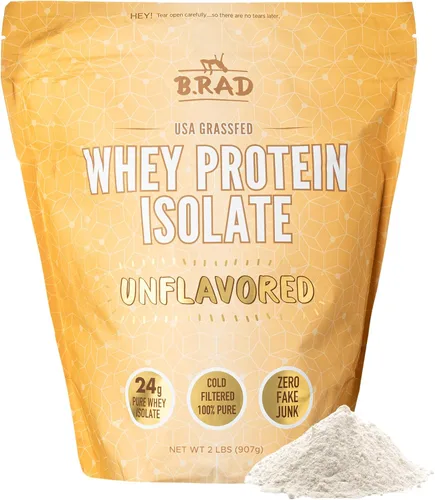 Miniatura 12 de B.rad Polvo aislado de proteína de suero alimentado con hierba, proteína en polvo con ingredientes totalmente naturales, polvo de preentrenamiento