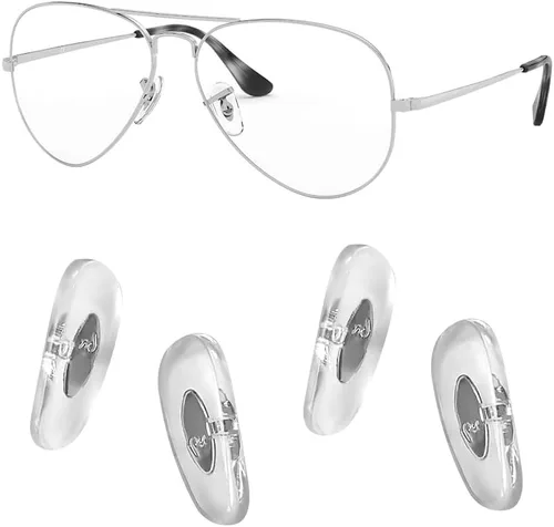 Miniatura 4 de Reemplazo de clip de 0.630 in, 2 almohadillas nasales para RayBAN Aviator RB3025 3026 Kits de reparación de gafas de sol, dorado