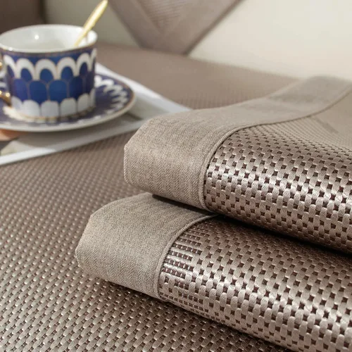 Miniatura 7 de Tapete cuadrado de enfriamiento para cama, tapete de ratán de seda de hielo, Jacquard plegable mezclado seda de hielo y alfombrilla de ratán