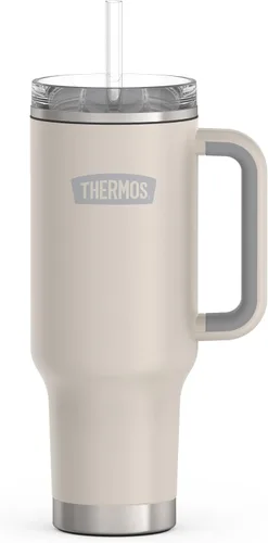 Miniatura 14 de THERMOS Taza Portavasos de Acero Inoxidable - 40 Onzas, Verde Alpino - Vaso Térmico con Tapa y Popote, Además de Cierre Deslizante Resistente a Fugas