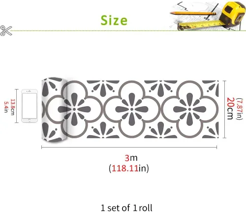 Miniatura 2 de Funlife - Vinilo adhesivo de trébol texturizado de larga tira para escalones, desmontable y autoadhesivo, 7.87" x 236.22