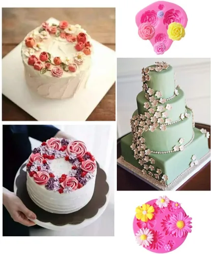 Miniatura 5 de FIRETREESILVERFLOWER Molde de silicona para fondant de flores y mariposas, para decoración de pasteles, dulce de chocolate, arcilla polimérica