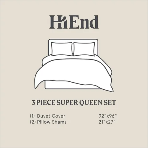 Miniatura 8 de HiEnd Accents - Juego de funda de edredón de cuadros de ventana de 3 piezas, tamaño Queen, diseño de cuadros, juego de ropa de cama masculina negra