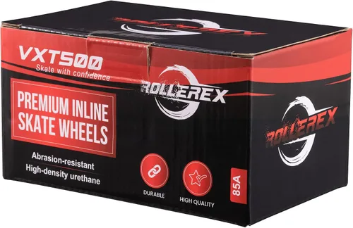 Miniatura 4 de Rollerex VXT500 - Ruedas de patín en línea (paquete de 8) (varias opciones de tamaño y color disponibles), para interiores y exteriores, diseñadas