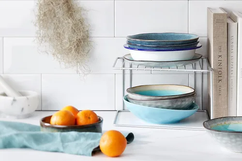 Miniatura 2 de Metaltex - Organizador de cocina con revestimiento de polítermo, organizador de cocina, ahorro de espacio, con revestimiento de polímero, plateado