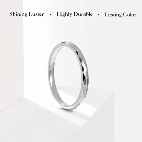 Miniatura 3 de King Will Anillo de boda de carburo de tungsteno para hombres y mujeres, anillo de promesa para pareja de 0.079 pulgadas, 0.176 pulgadas