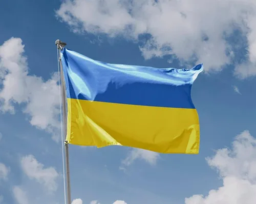 Miniatura 4 de MBBEST Bandera de Ucrania de 3 x 5 pies, tela de poliéster de doble costura con 2 ojales de latón, banderas de bandera ucraniana para decoración