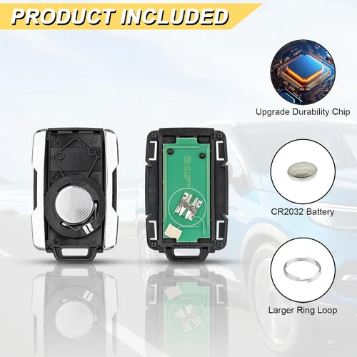 Miniatura 5 de Vurkcy Llavero de repuesto para 2014-2020 Chevrolet Suburban Tahoe y GMC Yukon/Yukon XL, control remoto de entrada sin llave para automóvil