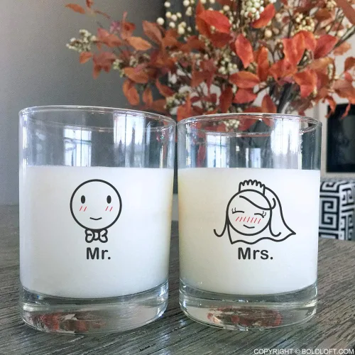 Miniatura 2 de BoldLoft Mr and Mrs - Vasos para novios y novios para recién casados, despedida de soltera, compromiso, regalos de boda para parejas