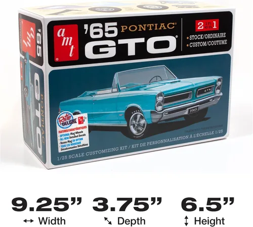 Miniatura 5 de AMT 1965 Pontiac GTO 2T 1/25ª Escala Kit de Modelo, Blanco (AMT1191M)