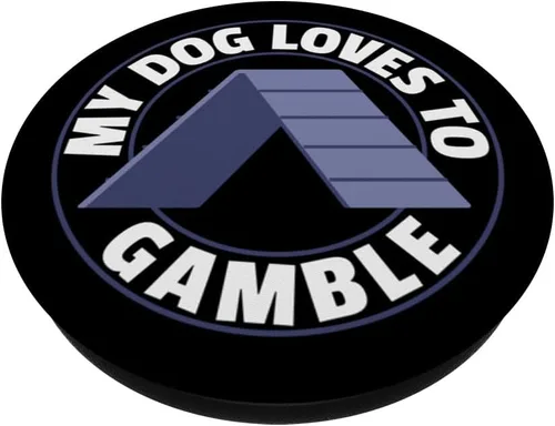 Miniatura 2 de Dog Agility Handler - My Dog Loves To Gamble - Dog Agility PopSockets Adhesive PopGrip