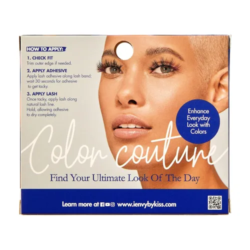 Miniatura 4 de iENVY - Pestañas postizas de imitación de visón de color, pestañas de colores mixtos, máxima esponjosidad y volumen, pestañas postizas (tinte azul)