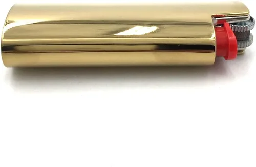 Miniatura 4 de Mini metal encendedor caso cubierta titular color oro para BIC Mini tamaño encendedor J5
