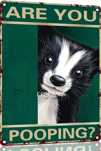 Miniatura 12 de Skunk Bathroom Wall Decor Signs Metal Aluminum Sign Remember to Wipe Bathroom Decor Weird Stuff 12x8 Inches Decor Funny Poster Funny Bathroom 8294