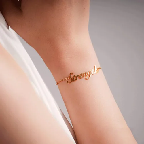 Miniatura 3 de DayOfShe - Pulsera de barra de nombre personalizada de acero inoxidable, grabado a medida, para parejas