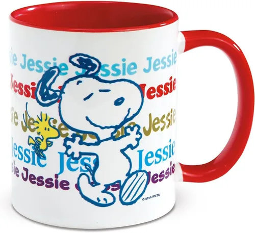 Current PEANUTS Woodstock - Taza de cerámica personalizada – Taza de café segura para microondas de 11 onzas, bonitas tazas de personajes con asas
