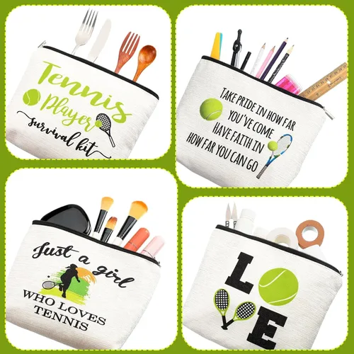 Miniatura 4 de Geosar 4 piezas de regalos de fútbol bolsa de maquillaje para mujeres, mamá, equipo, regalo inspirador para jugadores de fútbol, amantes