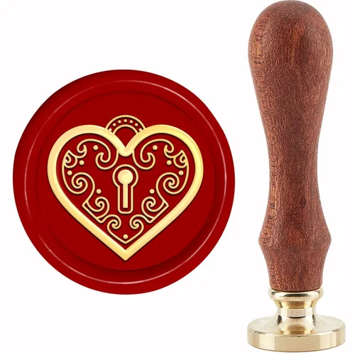 Miniatura 8 de CRASPIRE Juego de sellos de cera con diseño de luna, sol, nubes, latón, 0.98 pulgadas, extraíble, 1.181 in, con 1 mango de madera retro para bodas