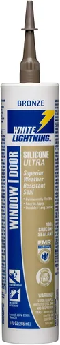 Miniatura 3 de White Lightning W31104510 Sellador de silicona para ventanas y puertas, aluminio, 10 onzas líquidas