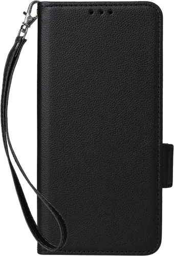 Miniatura 3 de Funda de piel sintética compatible con Motorola Moto E22 4G, funda de piel sintética compatible con Motorola Moto E22i 4G, color negro