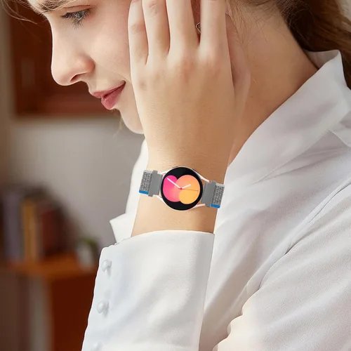 Miniatura 6 de Paquete de 4 correas de nailon tejidas Alpine Loop compatibles con Samsung Galaxy Watch 7, 6, 5, 4, 1.732 in, 1.575 in, Watch 5 Pro de 1.772