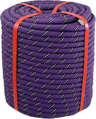 Miniatura 7 de Cuerda de Aparejo para Arborista Cuerda de Toro (1/2 pulgada x 150 pies) Cuerda de Arborista Trenzada de Poliéster de 48 Hebras para Diversas