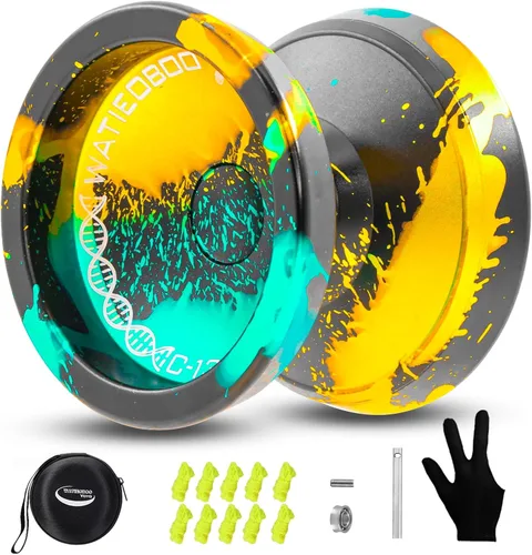 Miniatura 11 de C130 yoyo Profesional Sensible Yoyo Rodamiento para Principiantes Rodamiento No Sensible de Dedo Girar Yoyos Truco Yoyo Pro yoyos con Accesorios