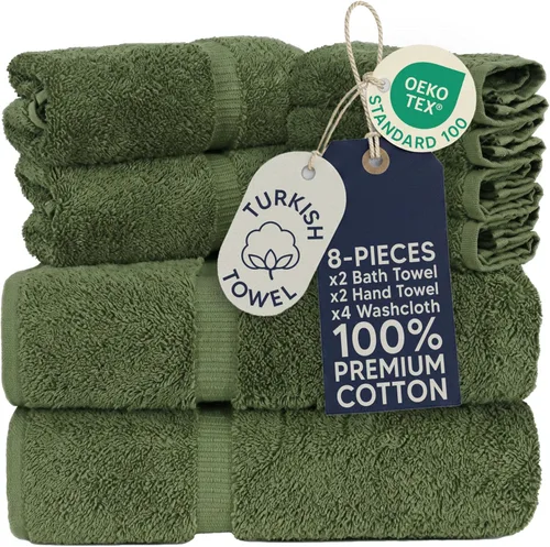 Miniatura 22 de Towel Bazaar Toallas Turcas de Algodón Premium Súper Suaves y Absorbentes (Juego de 2 Toallas de Baño Grandes, Blanco)