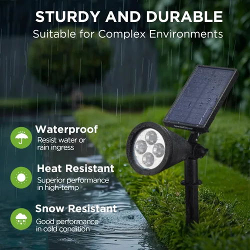 Miniatura 5 de InnoGear Luces solares 2 en 1, impermeables, para exteriores, paisajismo, iluminación, luz de pared, encendido/apagado automático, para patio