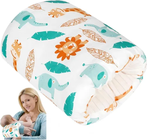 Miniatura 10 de Almohada de brazo de lactancia para bebé, almohadas de brazo de lactancia para lactancia materna, algodón suave para recién nacidos, más apoyo
