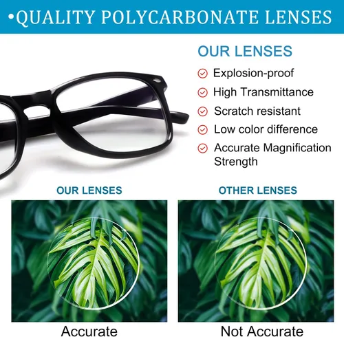Miniatura 3 de Paquete de 6 lentes de lectura para mujeres y hombres, lentes de bisagra de resorte, bloqueo de luz azul, antifatiga ocular, lectores de computadora