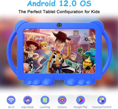 Miniatura 2 de HOTTABLET Tableta para niños de 7 pulgadas, Android 12, 4 GB de RAM, 32 GB de ROM, expansión de 512 GB, con control parental, WiFi, Bluetooth