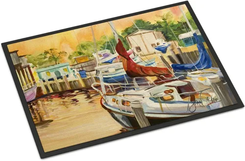 Miniatura 19 de Caroline's Treasures JMK1017JMAT - Tapete de caza de rana garza azul, 24 x 36 pulgadas, tapete para puerta delantera, interior y exterior