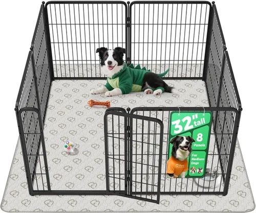 Miniatura 94 de FXW Homeplus Unleashed Corralito para Perros de Interior - Juego Sin Estrés y Seguro, Resistente de 24 Pulgadas 4 Paneles Corral para Cachorros